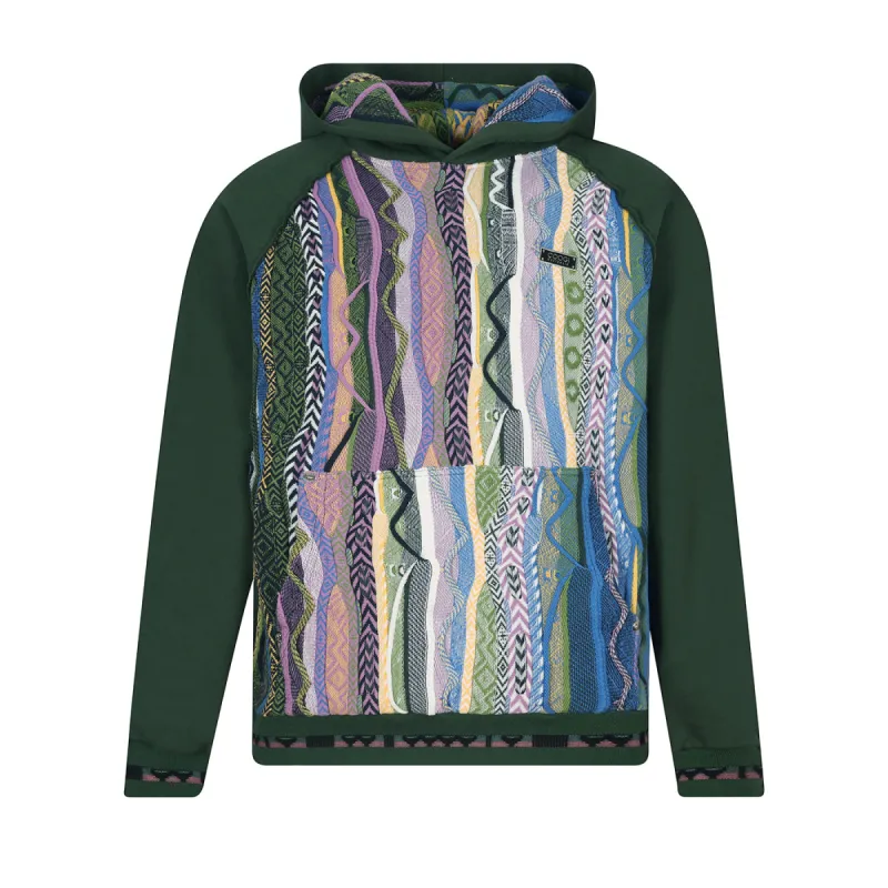 New - COOGI Sweater Pieced Fleece Hoody in Green sold by COOGI