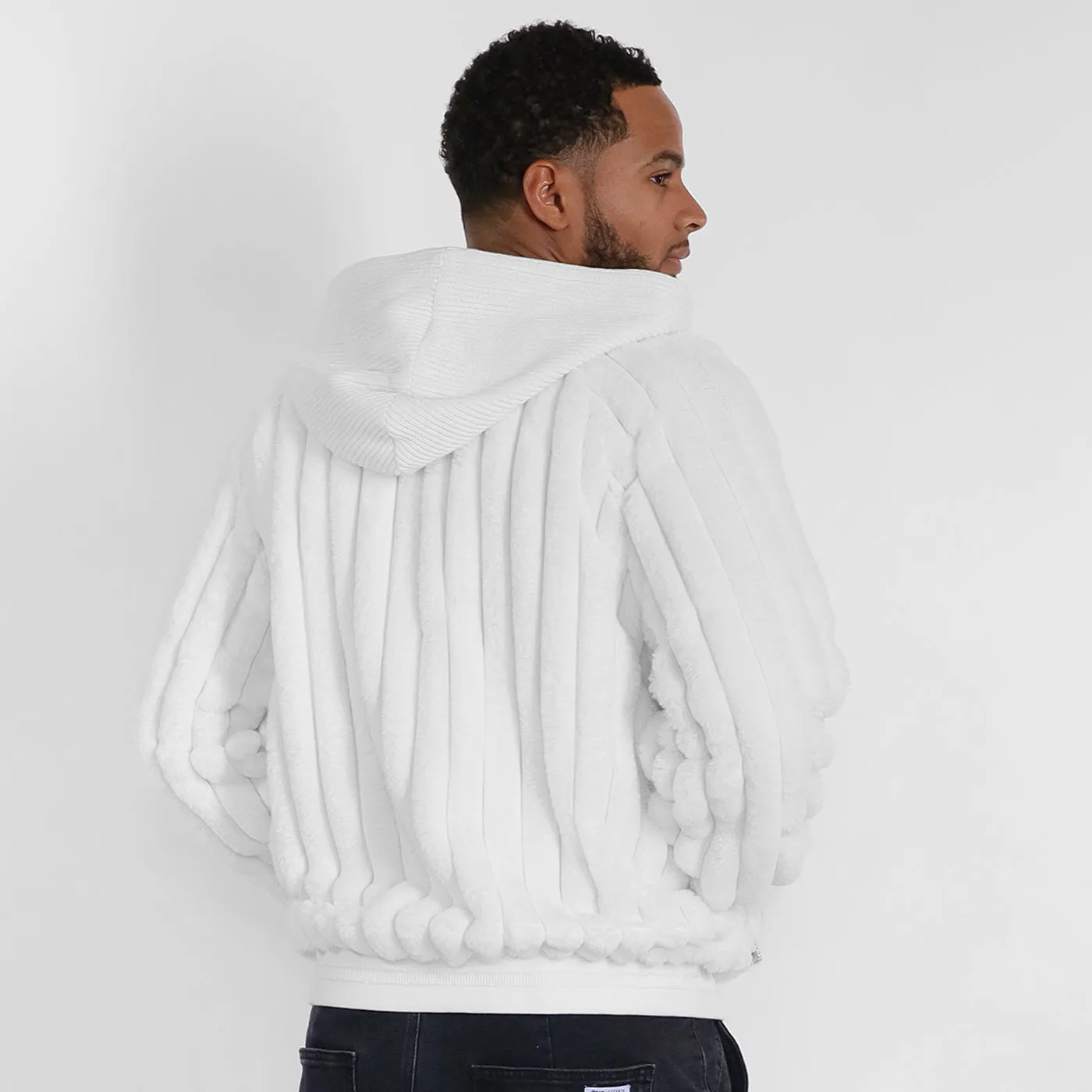 New - COOGI Faux Fur Full Zip Hoody - Bone sold by COOGI product image thumbnail 4