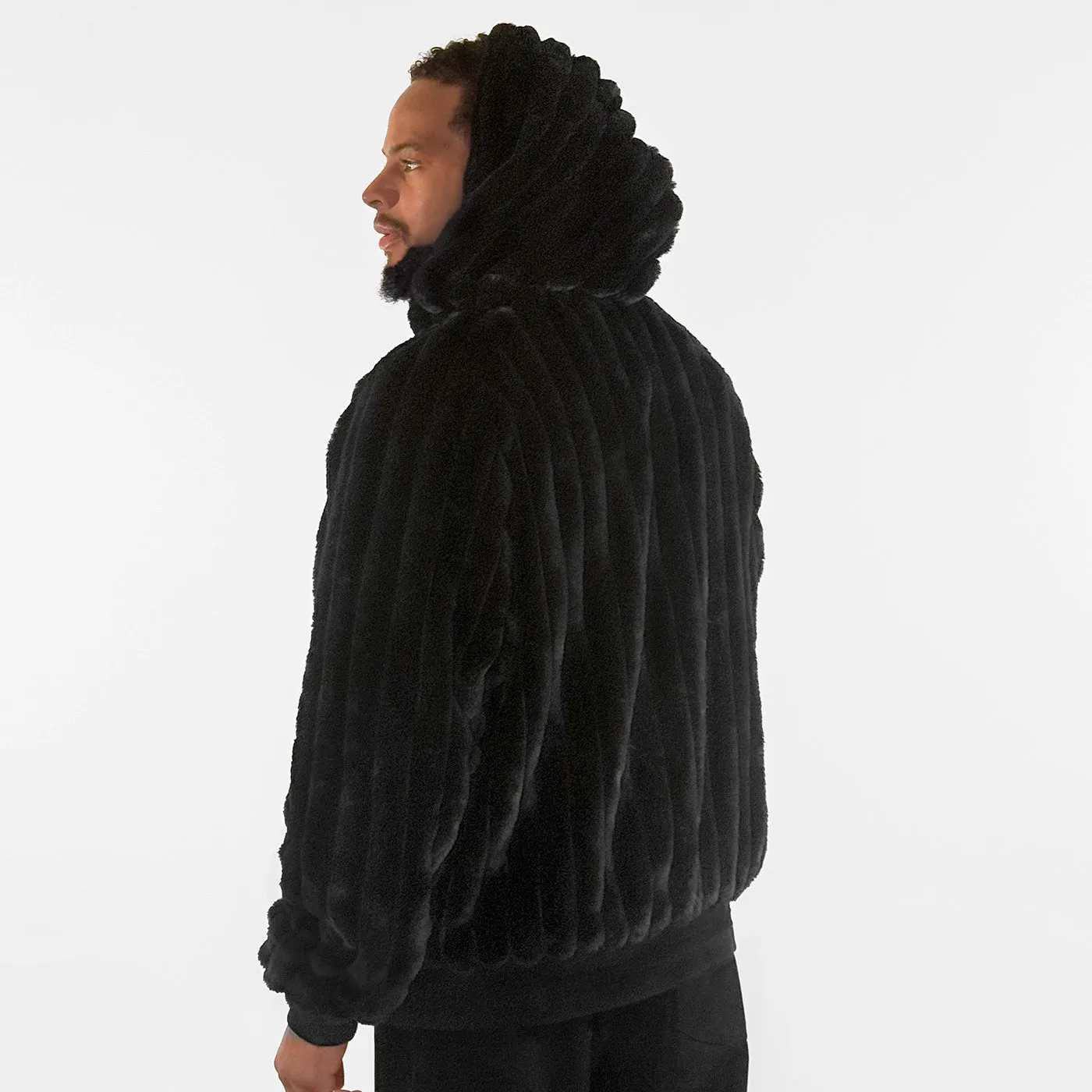 New - COOGI Faux Fur Full Zip Hoody - Black sold by COOGI product image thumbnail 3