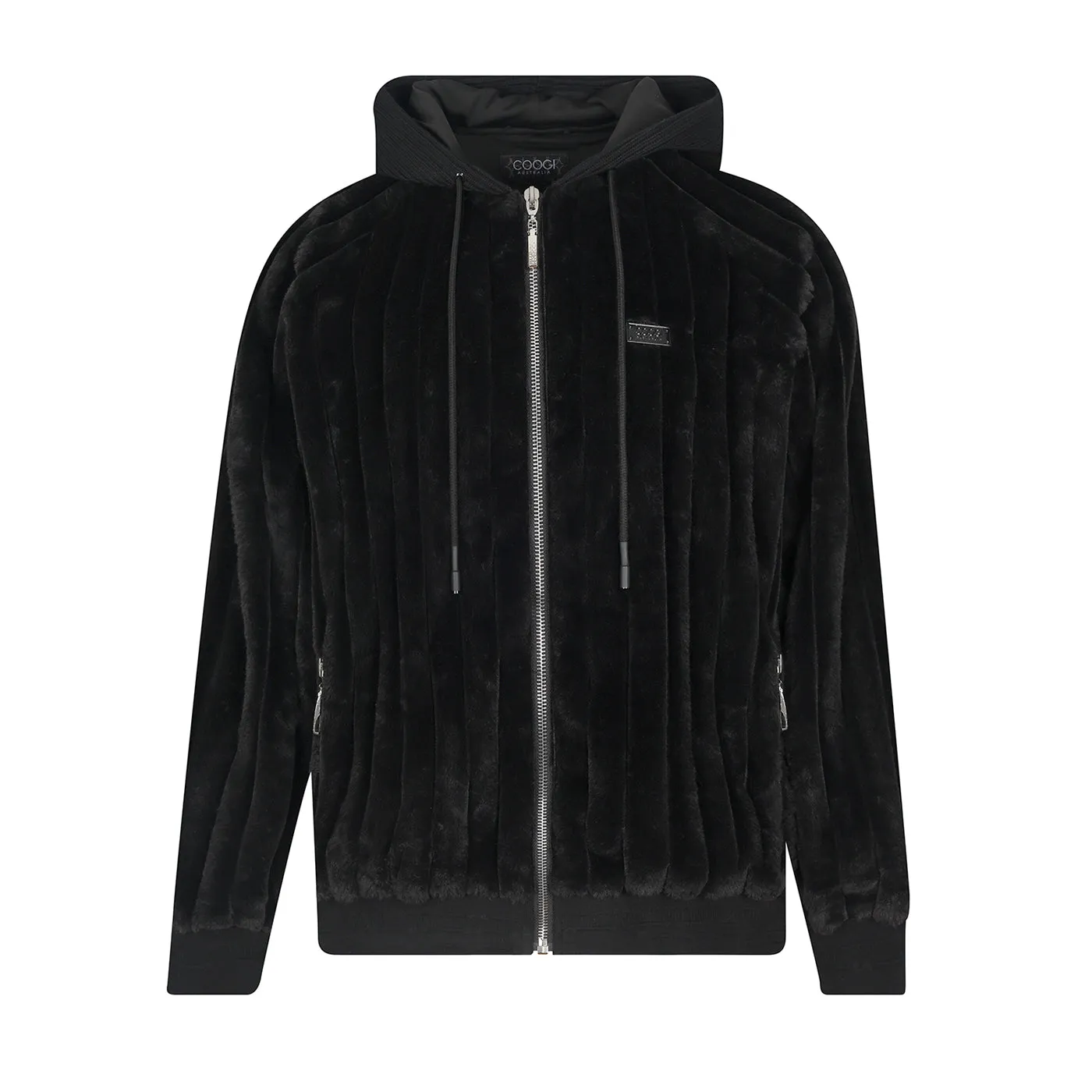 New - COOGI Faux Fur Full Zip Hoody - Black sold by COOGI