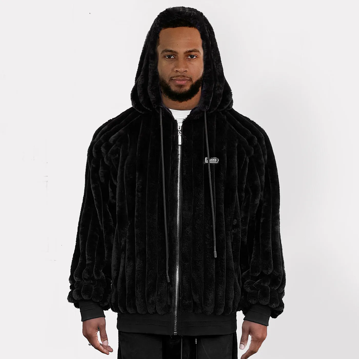 New - COOGI Faux Fur Full Zip Hoody - Black sold by COOGI product image thumbnail 2