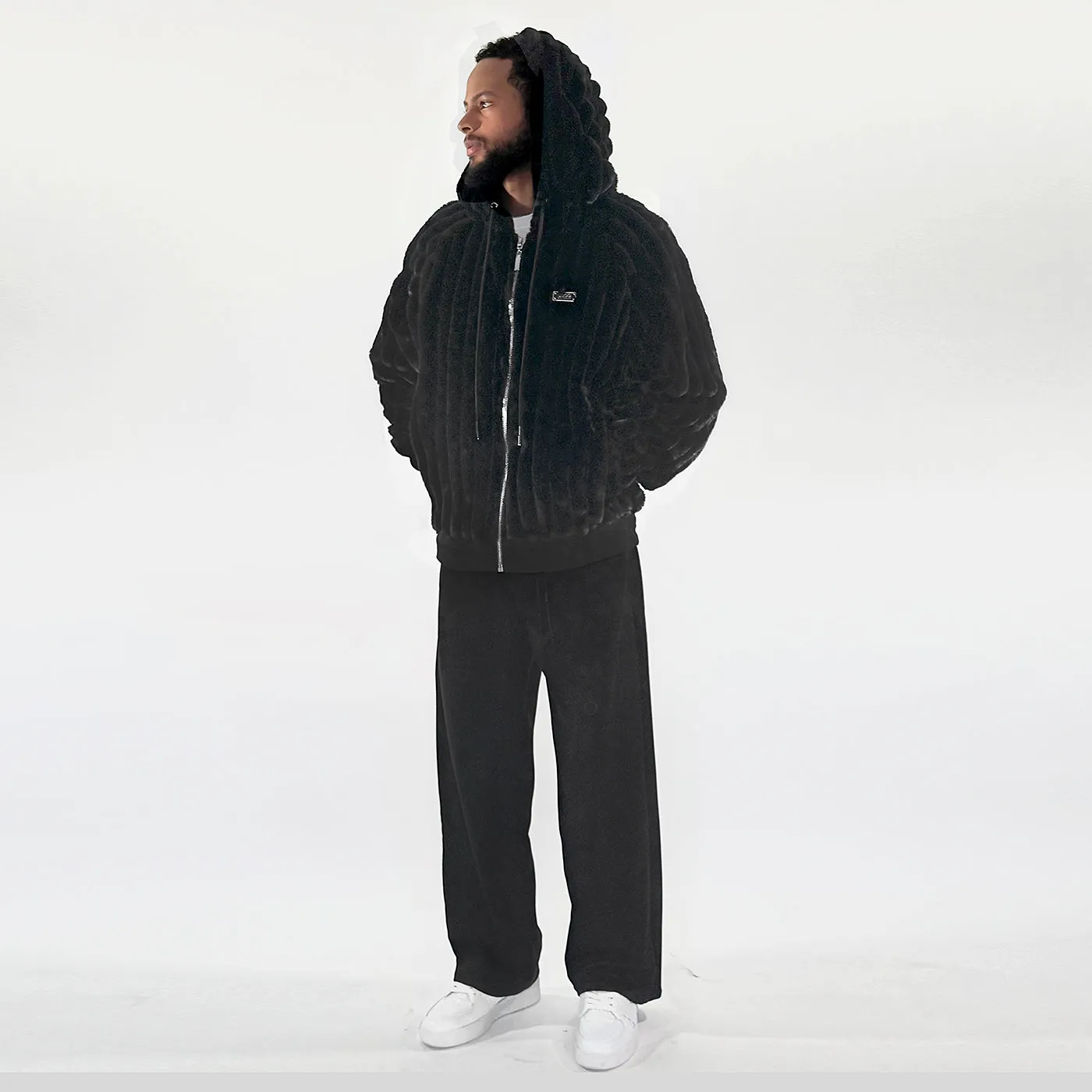 New - COOGI Faux Fur Full Zip Hoody - Black sold by COOGI product image thumbnail 4