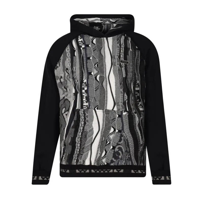 New - COOGI Sweater Pieced Fleece Hoody in Black and Gray sold by COOGI