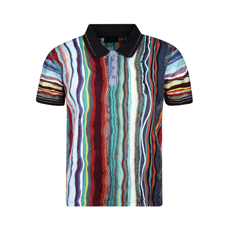 New - COOGI Light Weight Sweater Knit Polo in Jade Black sold by COOGI