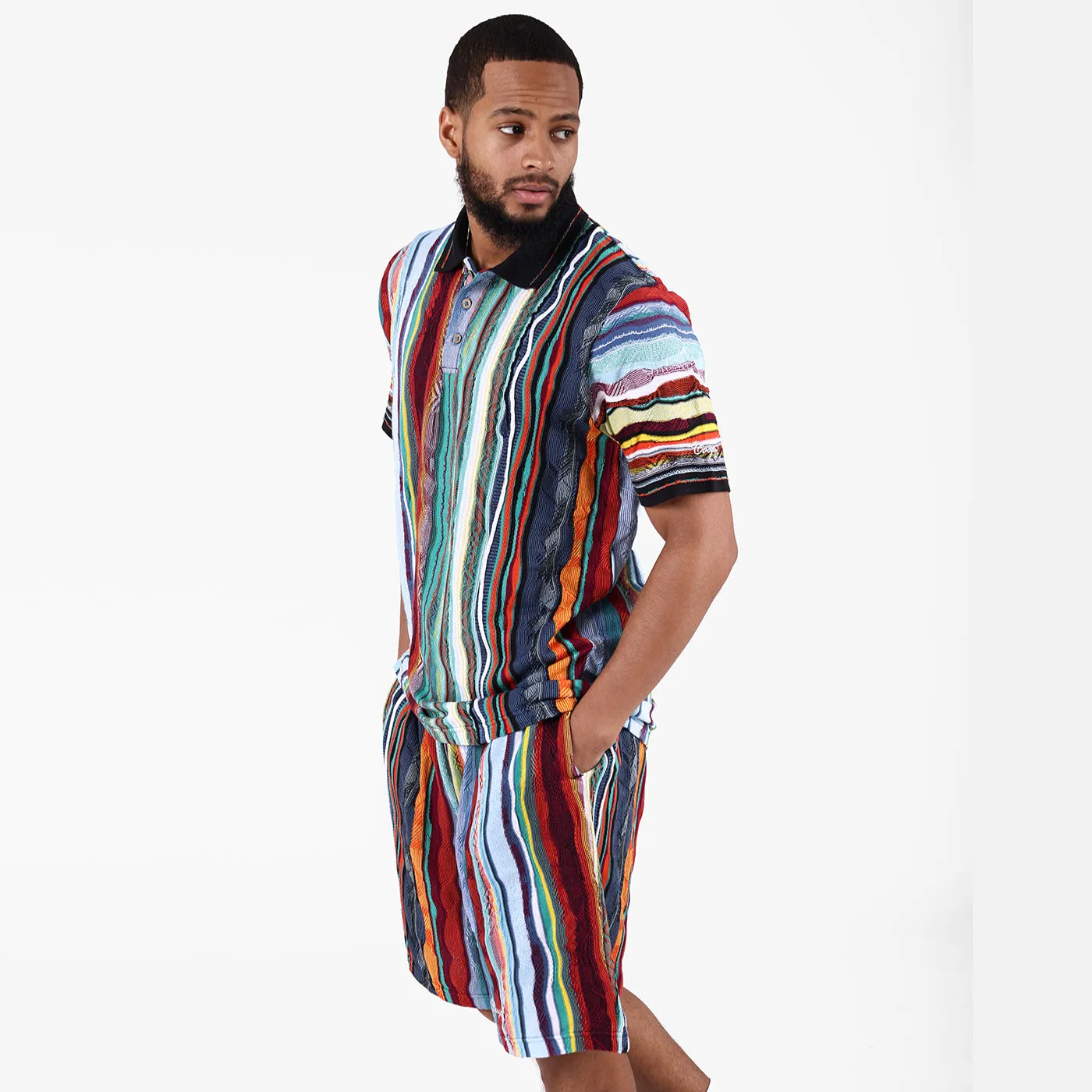 New - COOGI Light Weight Sweater Knit Polo in Jade Black sold by COOGI product image thumbnail 5