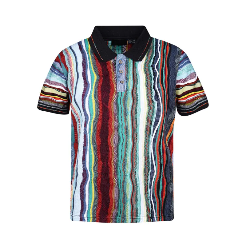 New - COOGI Light Weight Sweater Knit Polo in Jade Black sold by COOGI