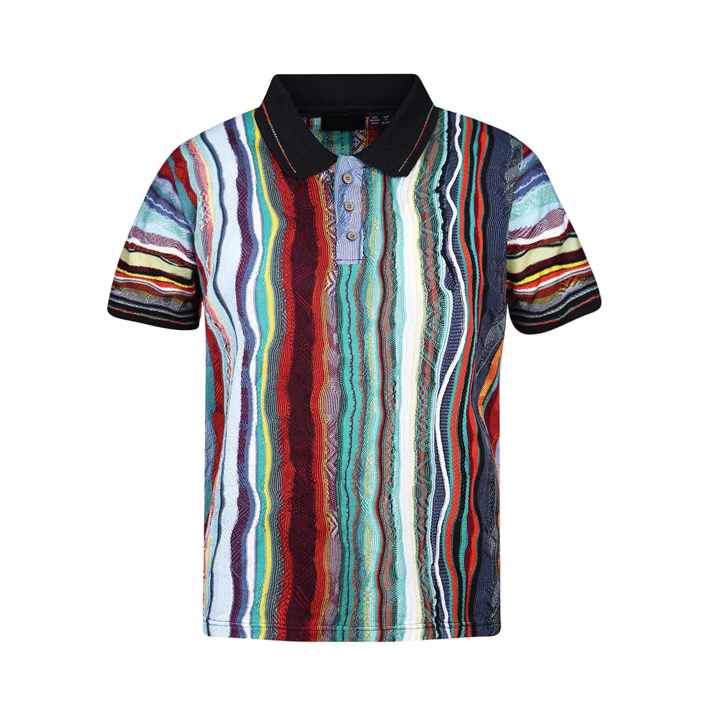 New - COOGI Light Weight Sweater Knit Polo in Jade Black sold by COOGI