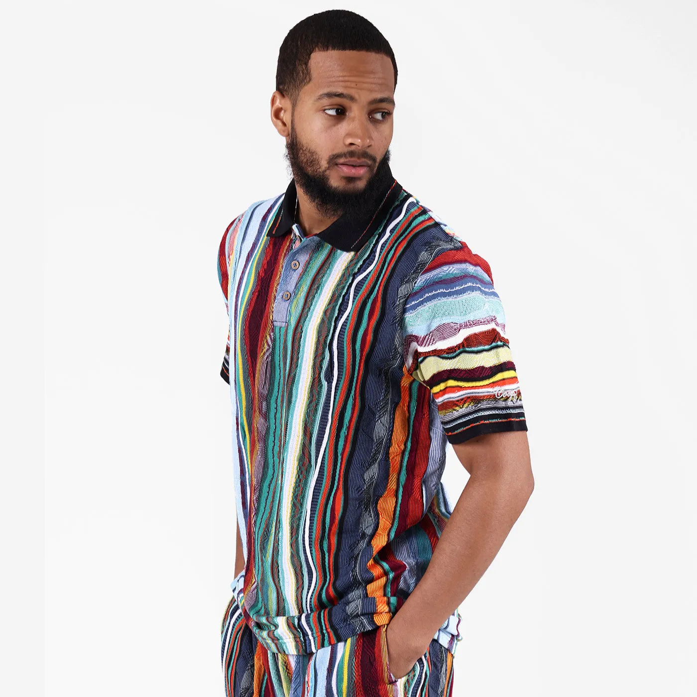 New - COOGI Light Weight Sweater Knit Polo in Jade Black sold by COOGI product image thumbnail 3