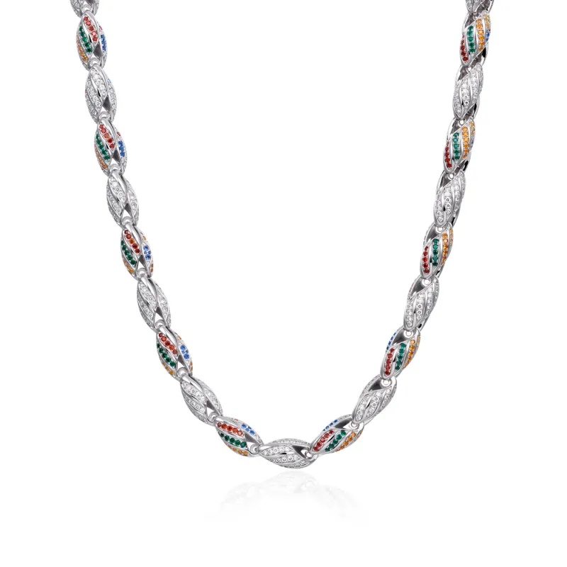 COOGI Twisted Rope Necklace - White Gold Plated sold by COOGI