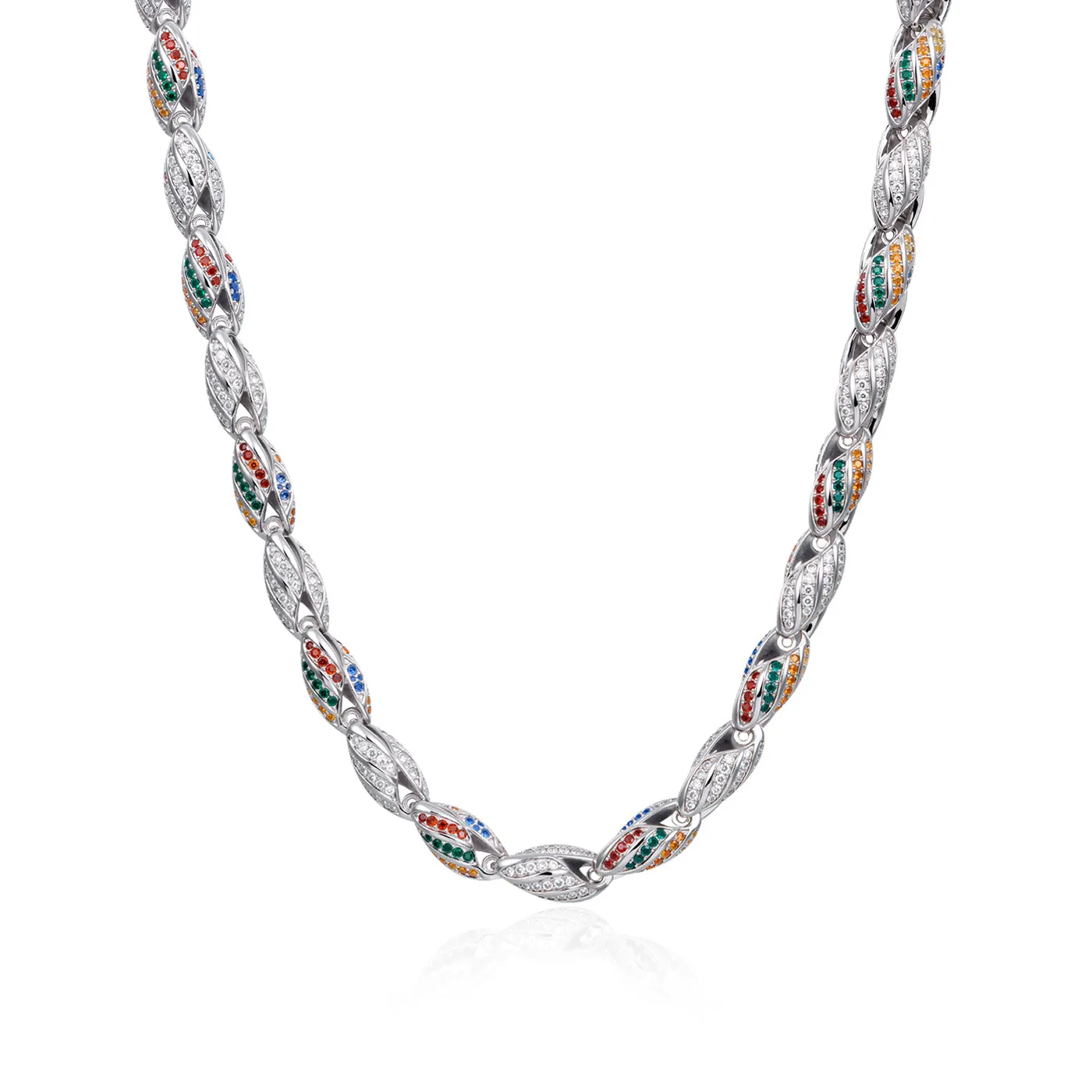 COOGI Twisted Rope Necklace - White Gold Plated sold by COOGI
