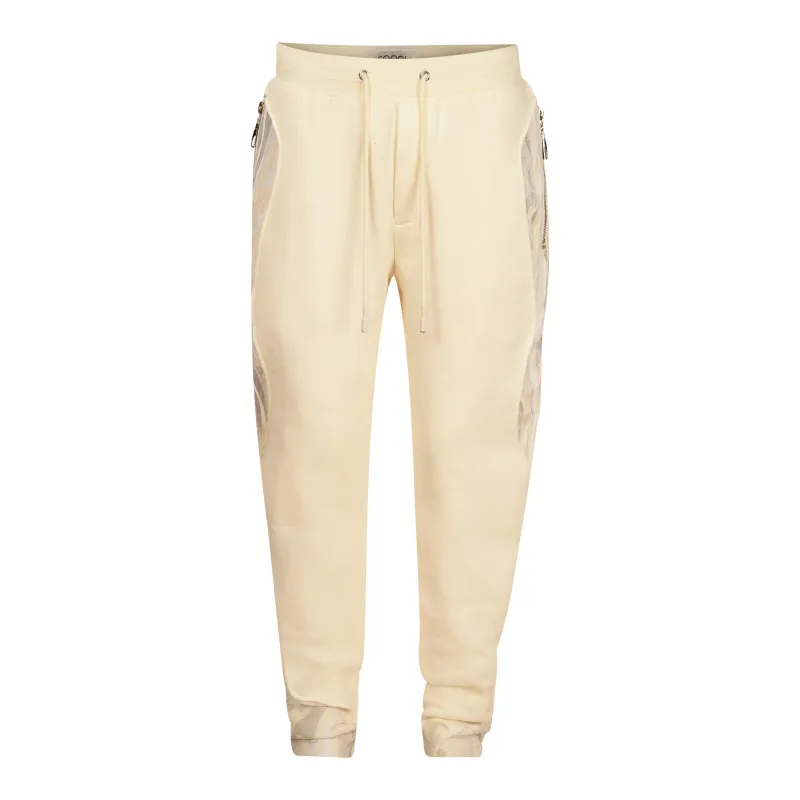 Ivory Mist - Sweater Pieced Fleece Jogger sold by COOGI