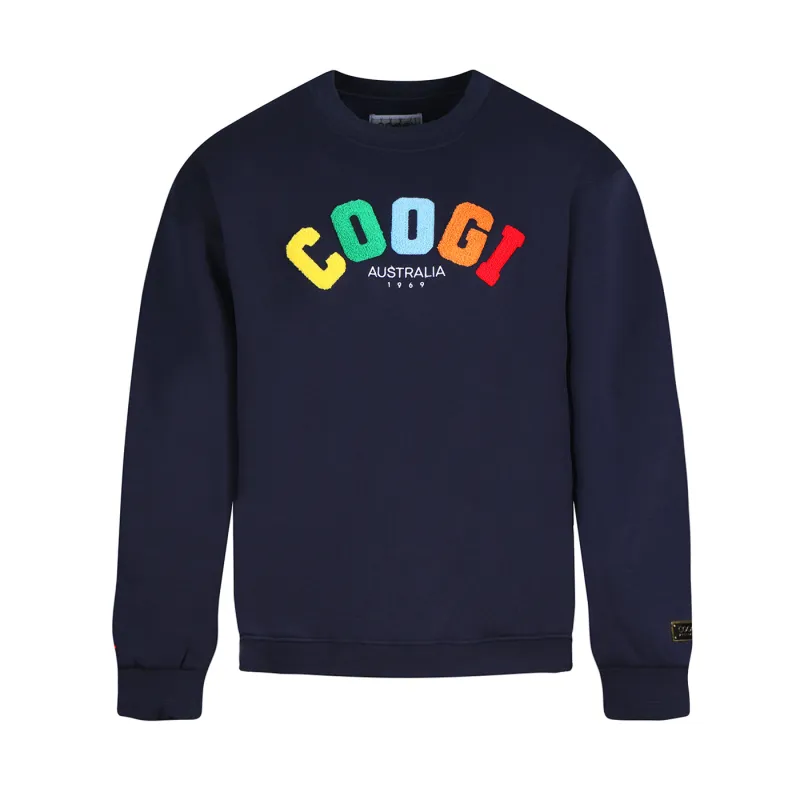 New - COOGI  - Block Logo Crew - Oversized - Navy: COOGI Crown Reserve HeavyLuxe Fleece made by COOGI