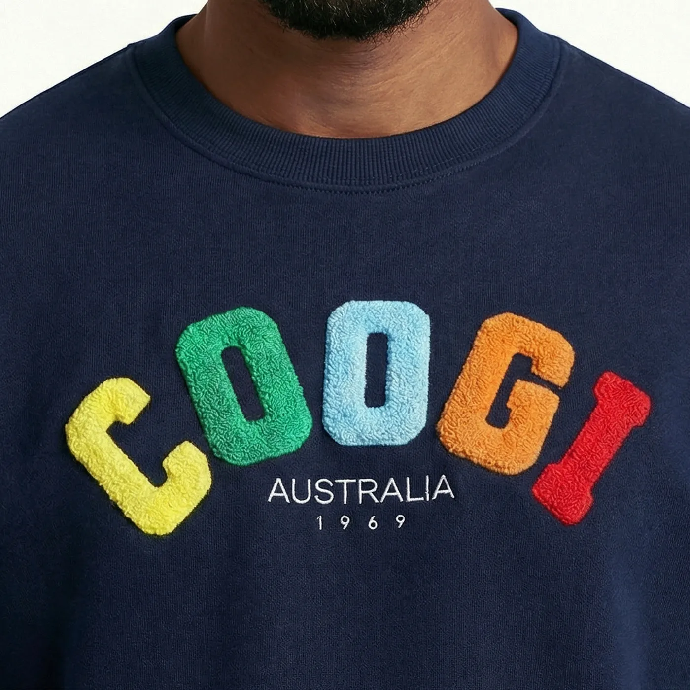 New - COOGI - Block Logo Crew - Oversized - Navy: COOGI Crown Reserve HeavyLuxe Fleece sold by COOGI product image thumbnail 4