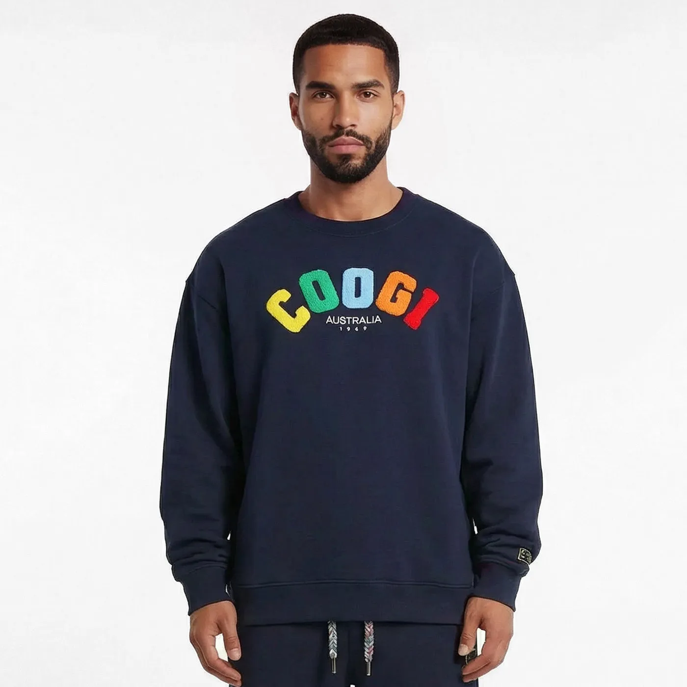 New - COOGI - Block Logo Crew - Oversized - Navy: COOGI Crown Reserve HeavyLuxe Fleece sold by COOGI product image thumbnail 2