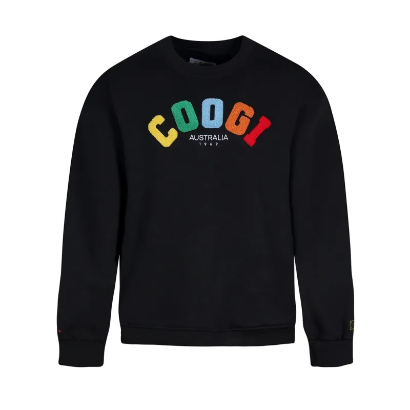 New - COOGI  - Block Logo Crew - Oversized - Black: COOGI Crown Reserve HeavyLuxe Fleece made by COOGI
