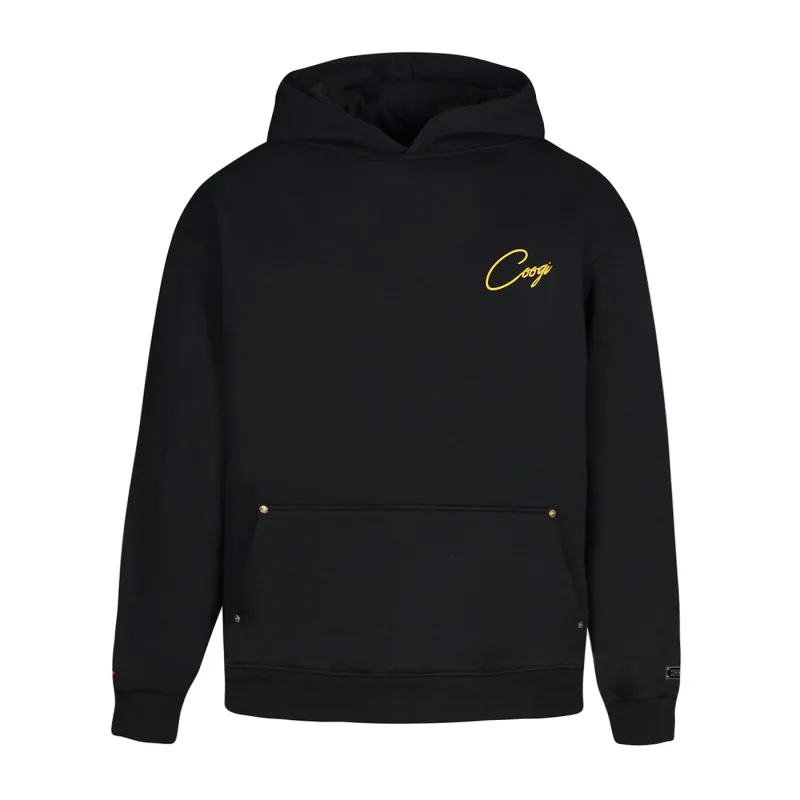 New - COOGI Script Hoody - Oversized - Black: COOGI Crown Reserve HeavyLuxe Fleece made by COOGI