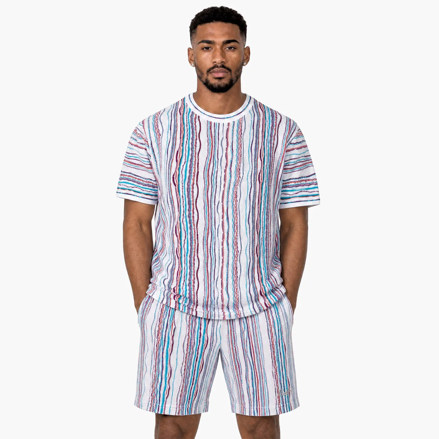 New - COOGI Light Weight Sweater Knit Shorts - White Base sold by COOGI product image thumbnail 5