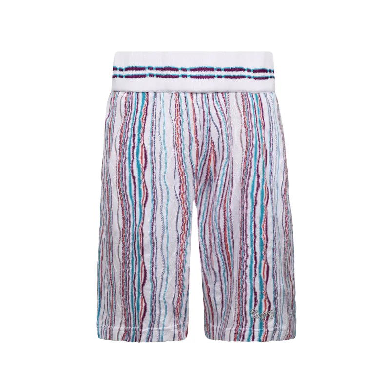 New - COOGI Light Weight Sweater Knit Shorts - White Base made by COOGI