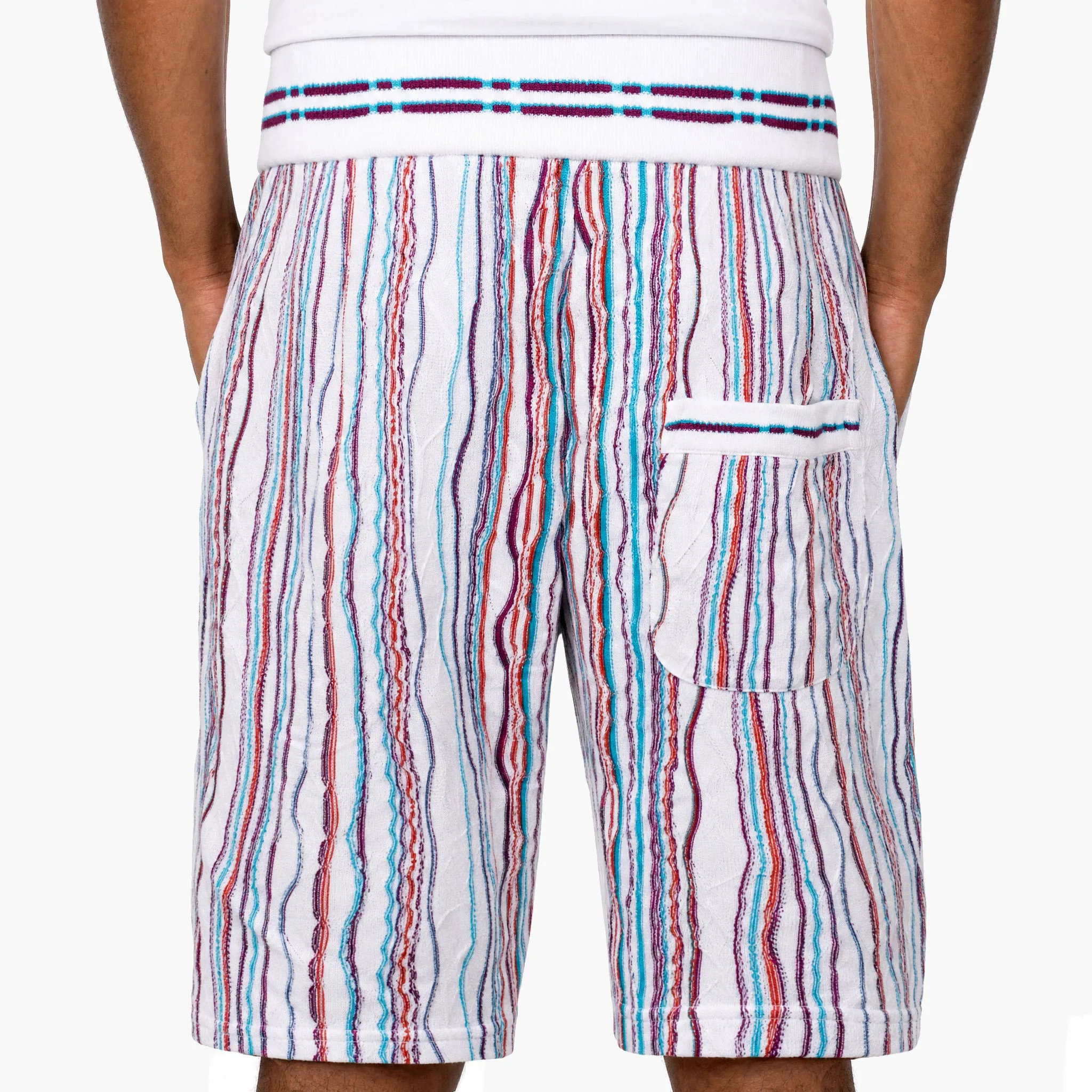 New - COOGI Light Weight Sweater Knit Shorts - White Base sold by COOGI product image thumbnail 3