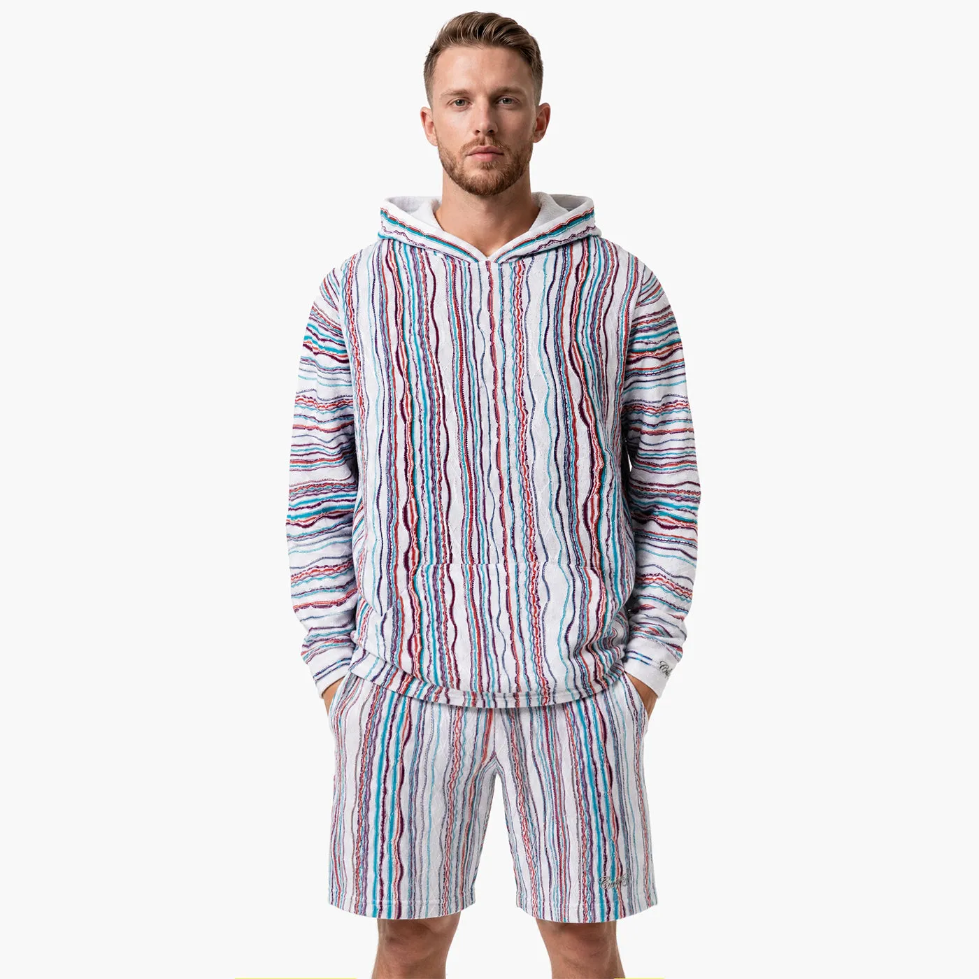 New - COOGI Light Weight Sweater Knit Shorts - White Base sold by COOGI product image thumbnail 4