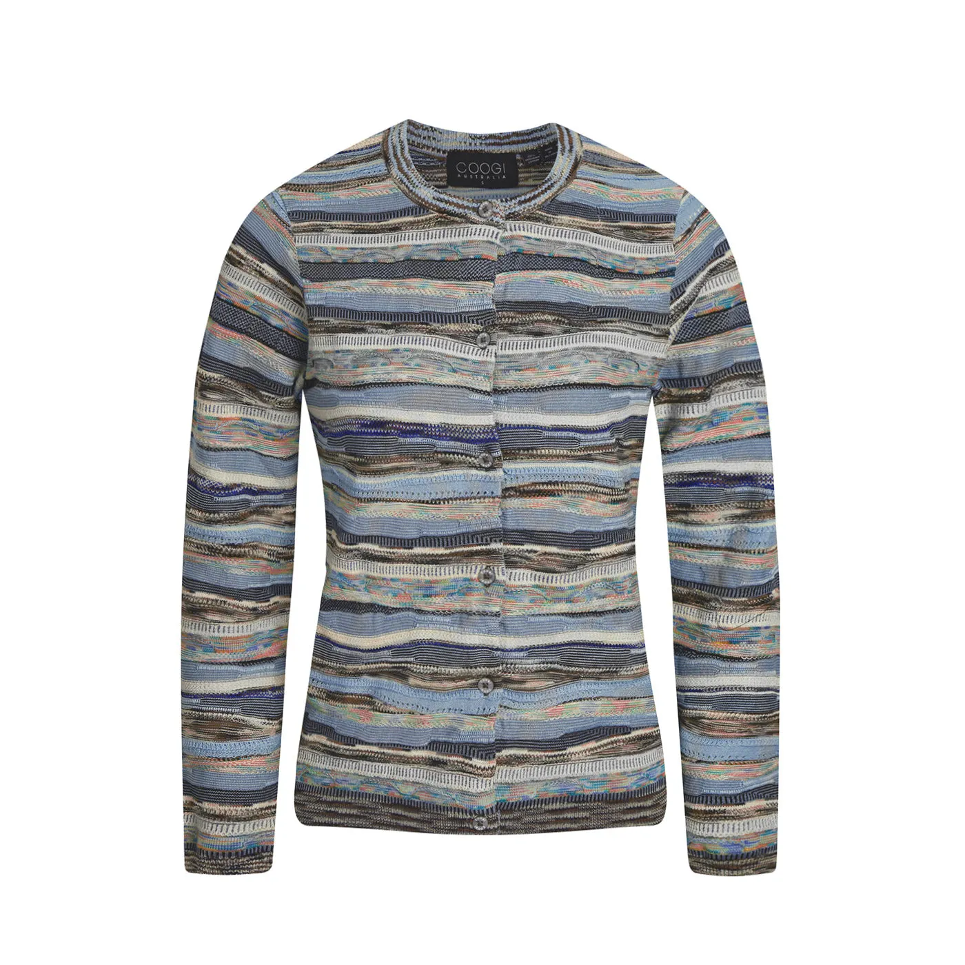 New - COOGI Women's All-Season Sweater Knit Cardigan - Blue Multi sold by COOGI product image thumbnail 2