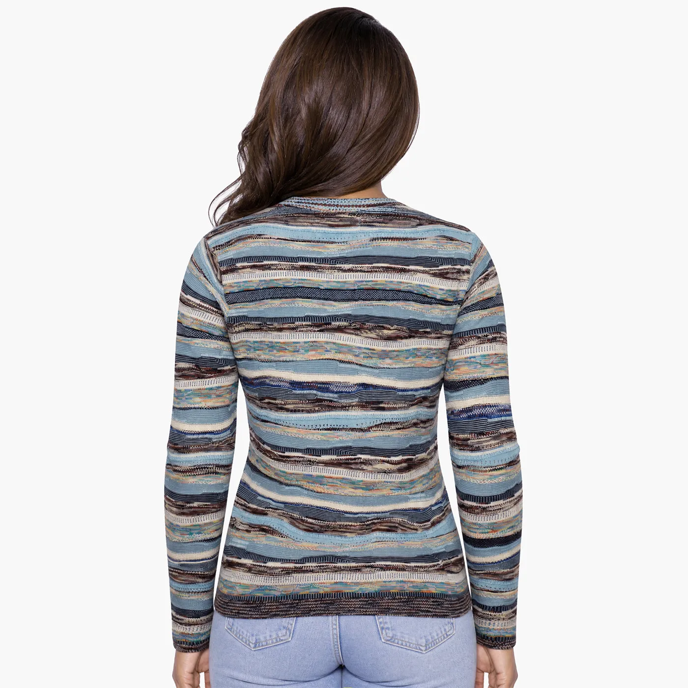 New - COOGI Women's All-Season Sweater Knit Cardigan - Blue Multi sold by COOGI product image thumbnail 3