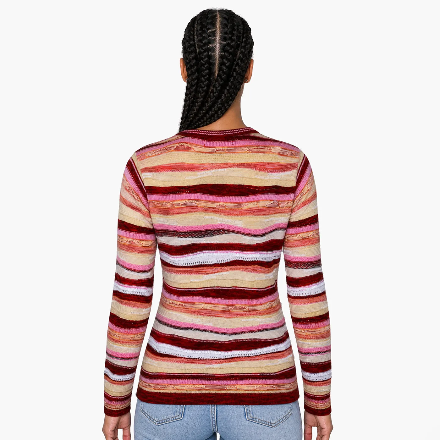 New - COOGI Women's All-Season Sweater Knit LS Top - Pink-Yellow sold by COOGI product image thumbnail 3