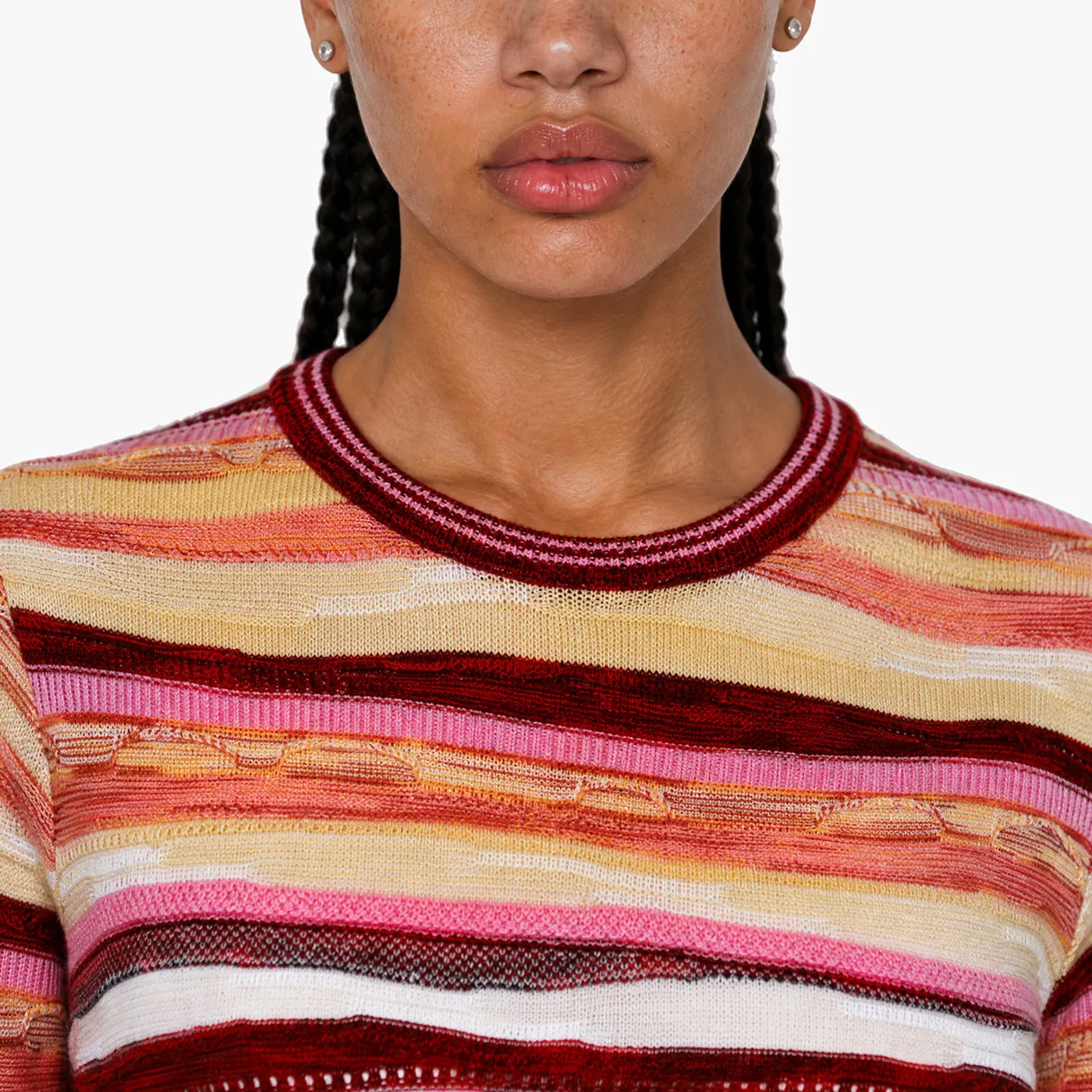 New - COOGI Women's All-Season Sweater Knit LS Top - Pink-Yellow sold by COOGI product image thumbnail 5
