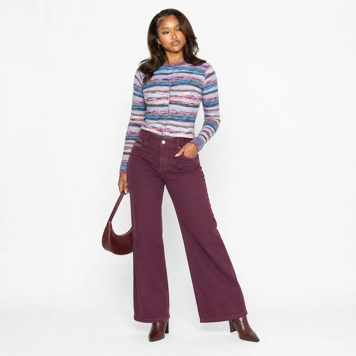 New - COOGI Women's All-Season Sweater Knit Cardigan - Purple Base sold by COOGI product image thumbnail 5