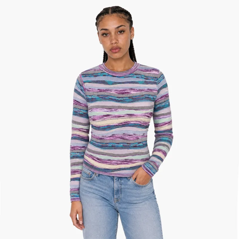 New - COOGI Women's All-Season Long Sleeve Sweater Knit Top - Purple Base made by COOGI