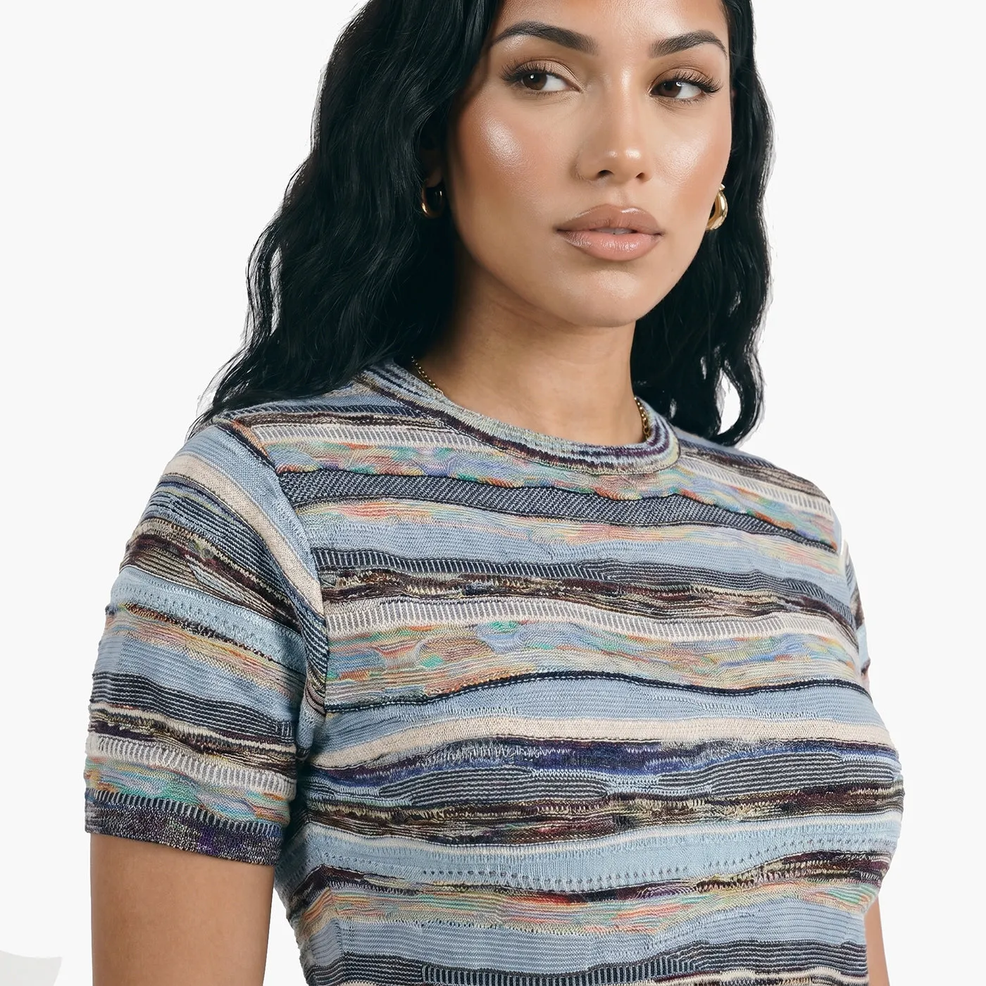 New - COOGI Women's All-Season Sweater Knit Top - Blue Multi sold by COOGI product image thumbnail 4