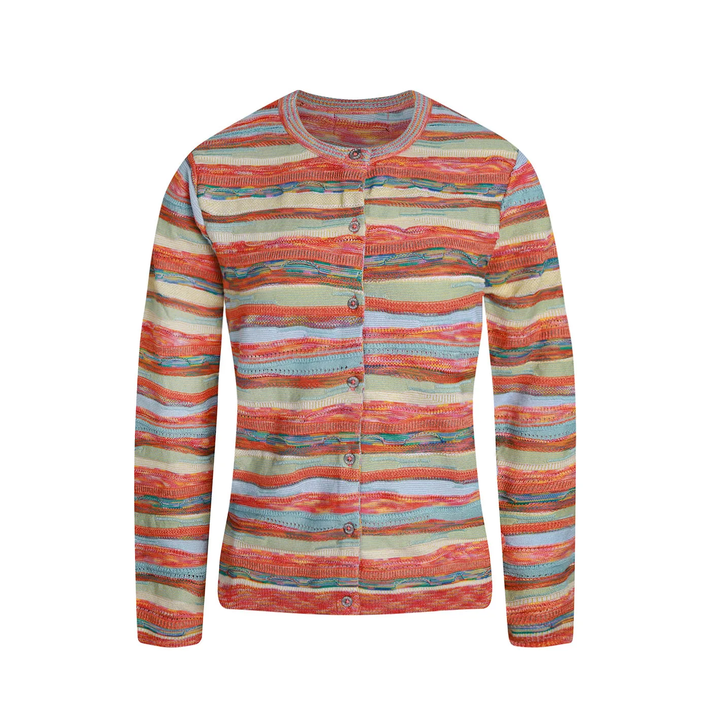 New - COOGI Women's All-Season Knit Cardigan - Orange Multi sold by COOGI