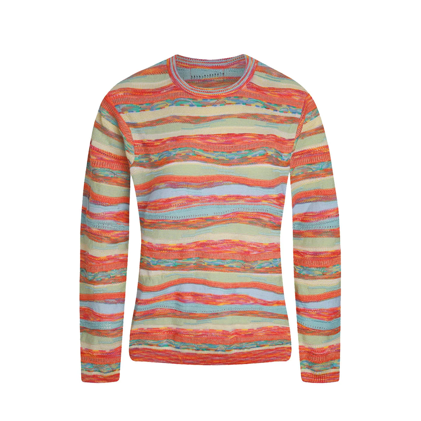 New - COOGI Women's All-Season Knit LS Top - Orange Multi sold by COOGI