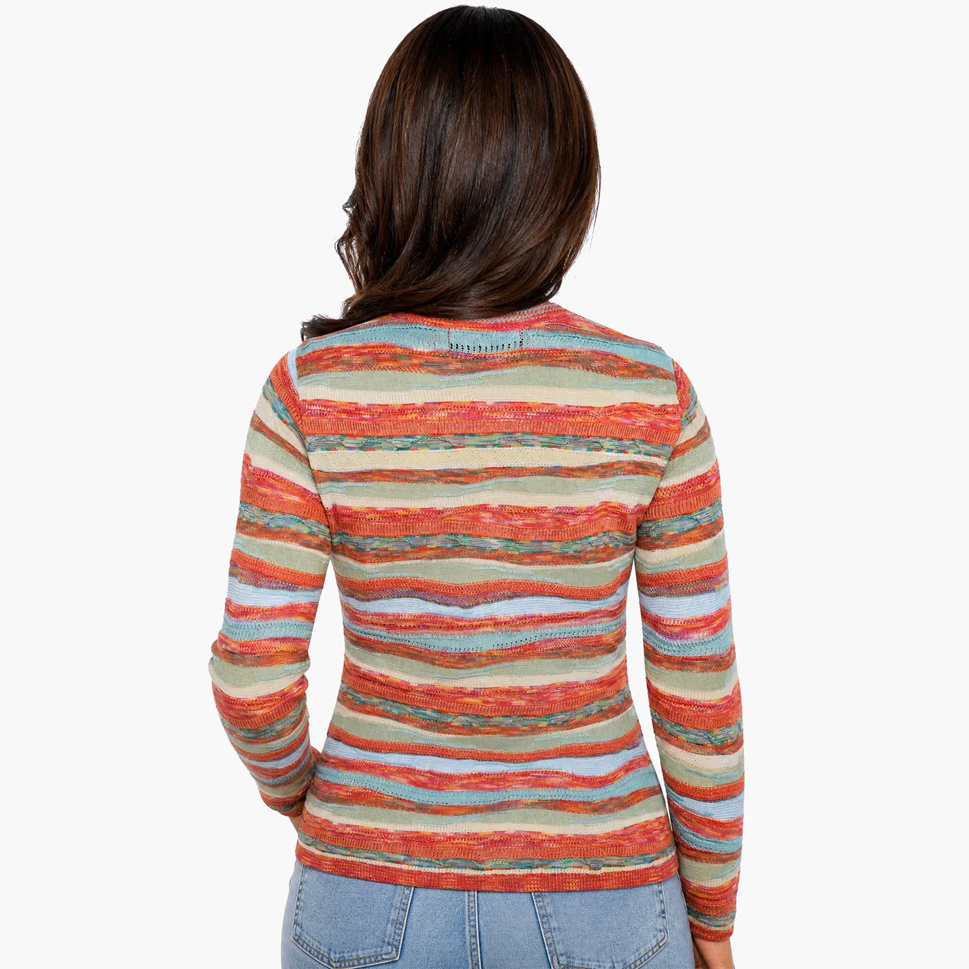 New - COOGI Women's All-Season Knit LS Top - Orange Multi sold by COOGI product image thumbnail 3