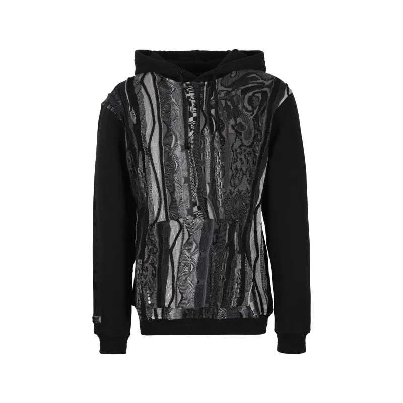 COOGI Sweater Pieced Fleece Hoody - Black V2 sold by COOGI