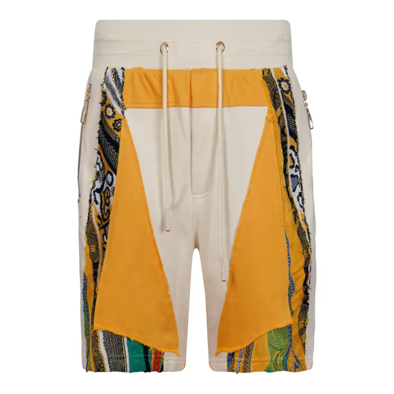 Sweater Pieced Fleece Shorts - Ivory sold by COOGI