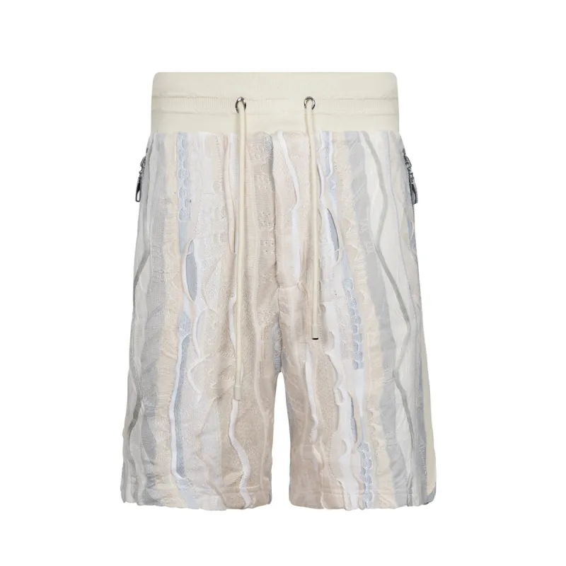 Sweater Pieced Fleece Shorts - Ivory Mist sold by COOGI