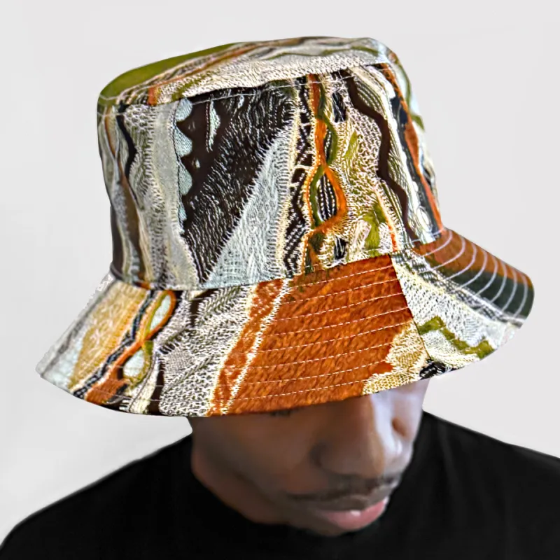COOGI Silk Bucket Hat - Olive and Rust | Parallel