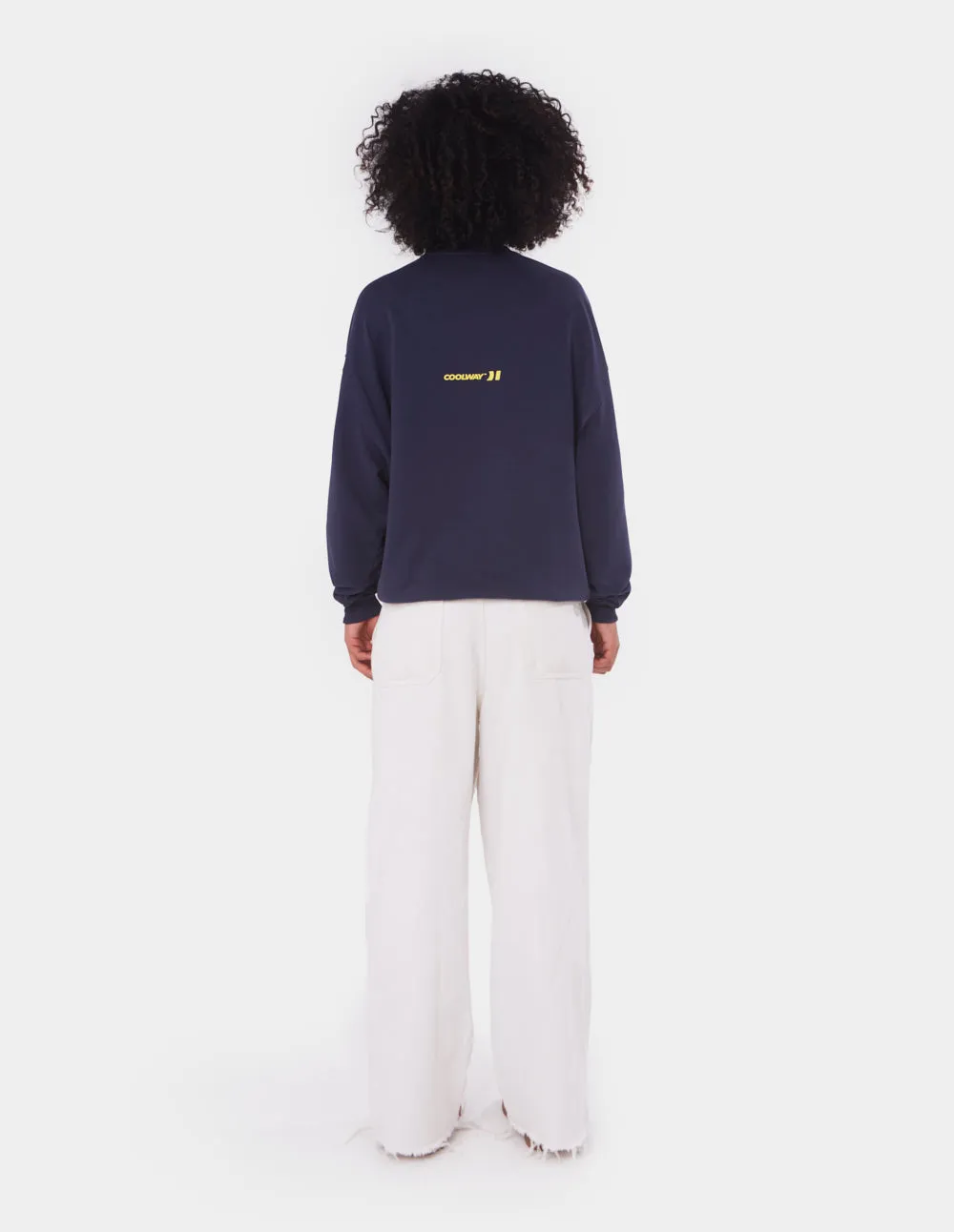 Straight Navy Crewneck sold by Coolway product image thumbnail 5