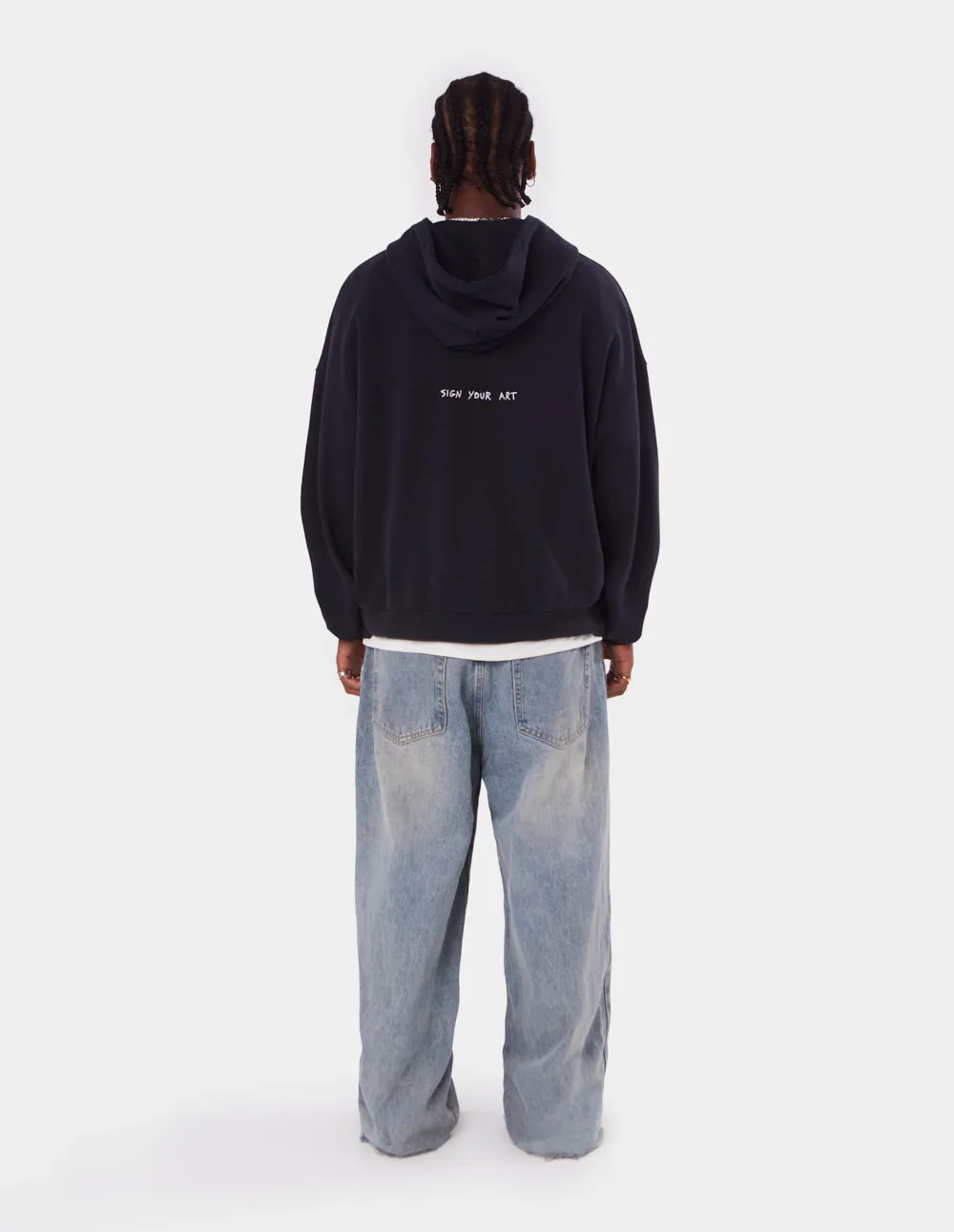 Roomy Black Hoodie sold by Coolway product image thumbnail 5