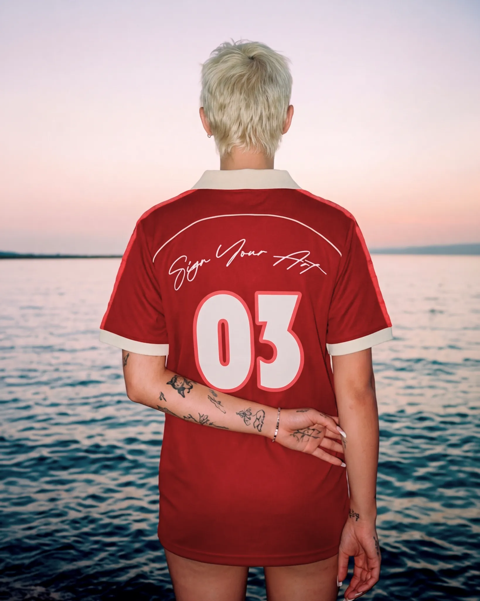 Hot Cherry Football Tee sold by Coolway product image thumbnail 2