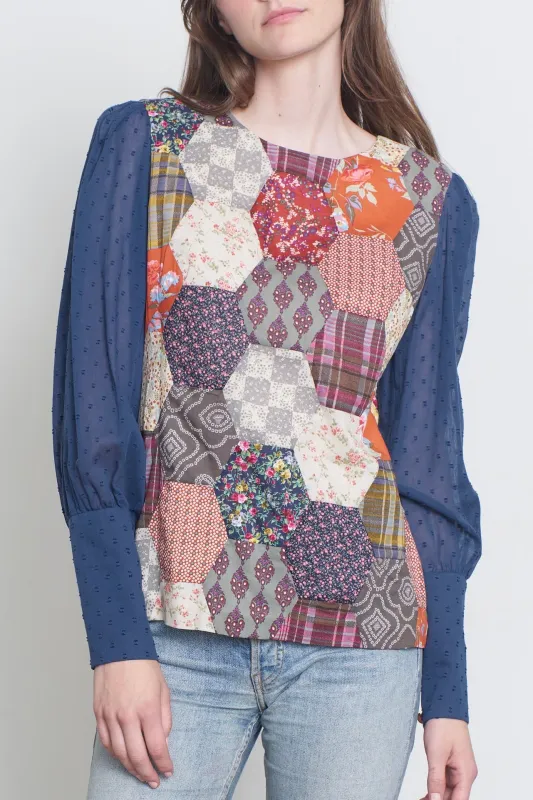 patchwork hex pattern top - Vintage sold by Corey Lynn Calter