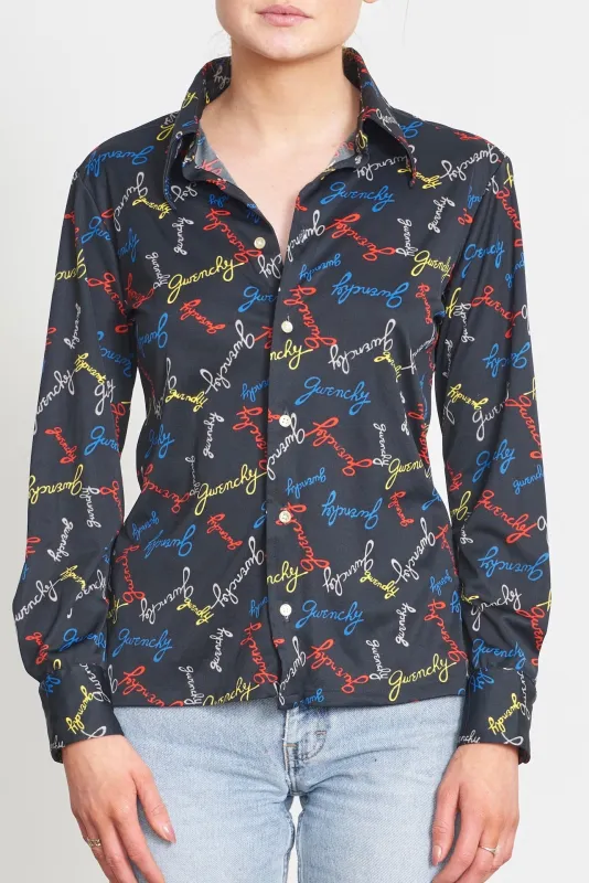 1970 GIVENCHY logo printed shirt - Vintage made by Corey Lynn Calter