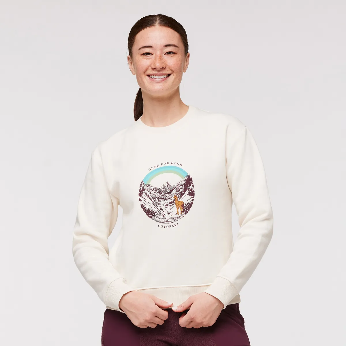 Traveling Llama Crew Sweatshirt - Women's sold by cotopaxi