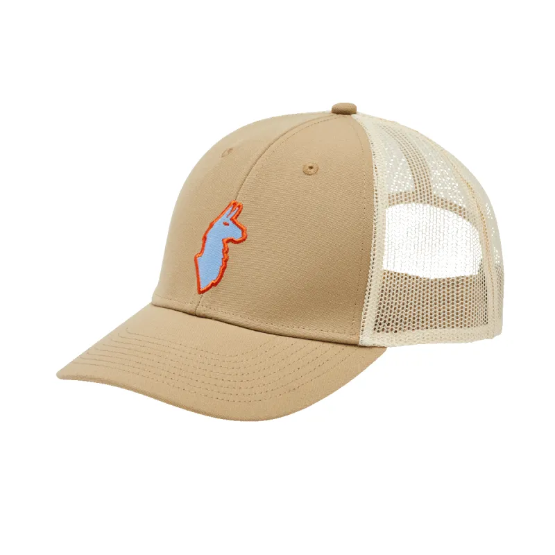 Llama Trucker Hat made by cotopaxi