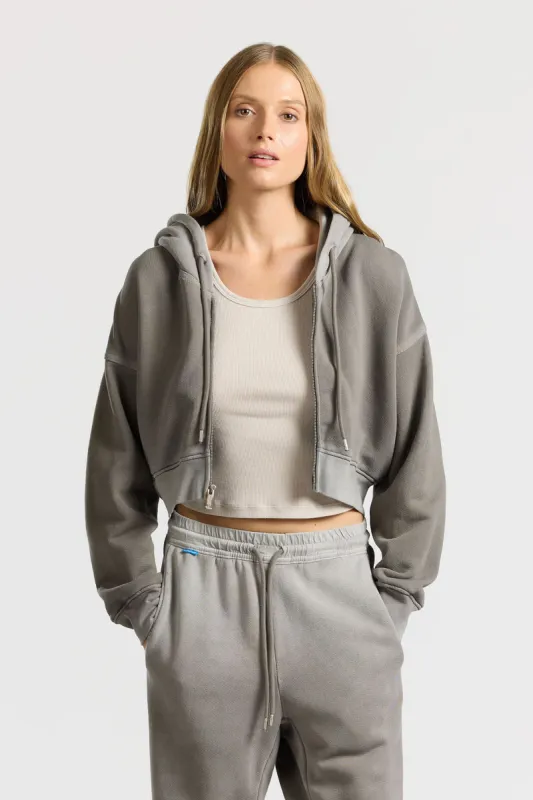 Boston Crop Hoodie sold by Cotton Citizen