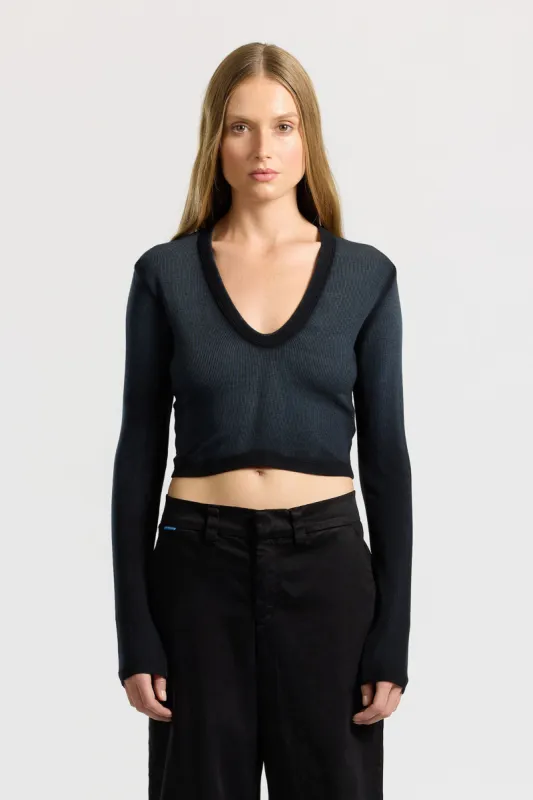 Verona Crop U-Neck Shirt sold by Cotton Citizen