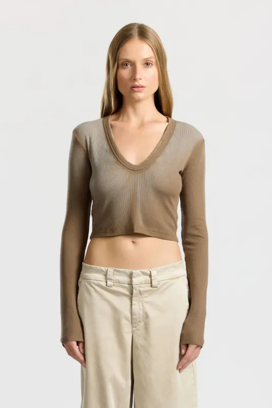 Verona Crop U-Neck Shirt (Sale) sold by Cotton Citizen