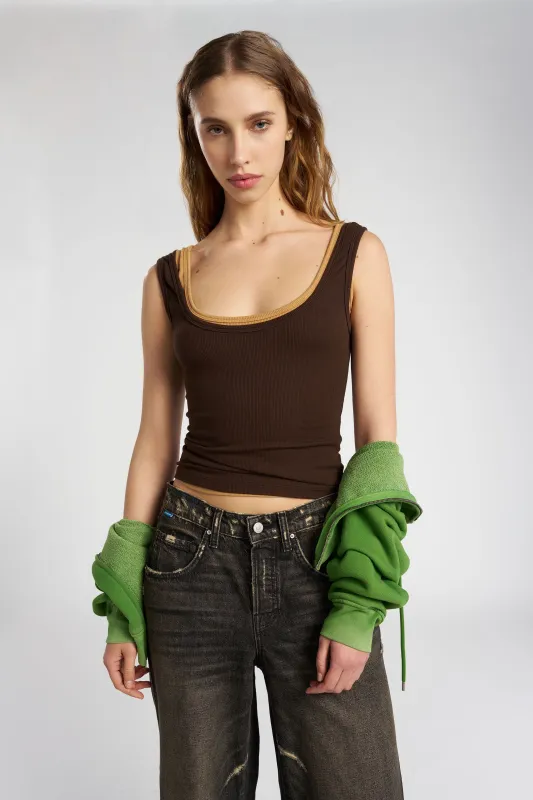 Verona Scoop Tank sold by Cotton Citizen