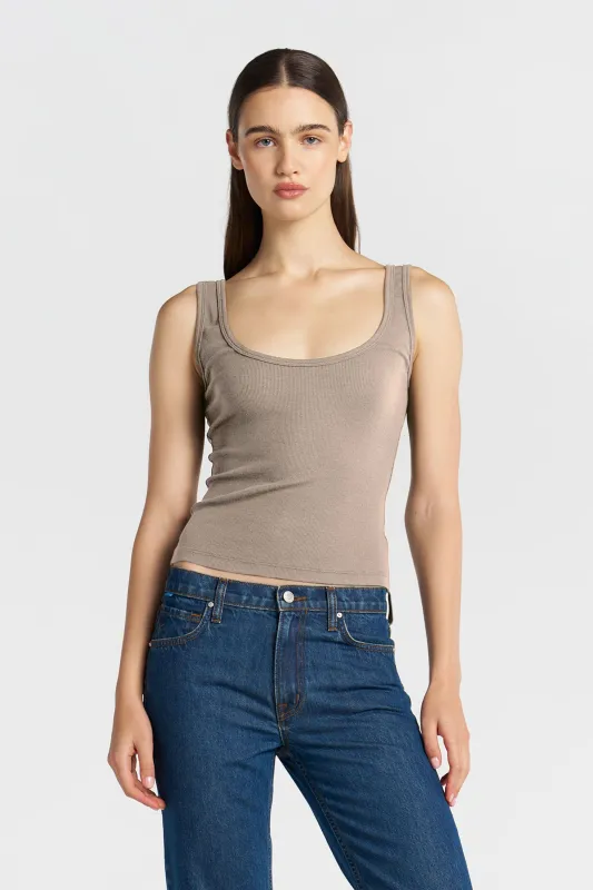 Verona Scoop Tank sold by Cotton Citizen